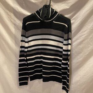 Striped Long Sleeve Turtleneck